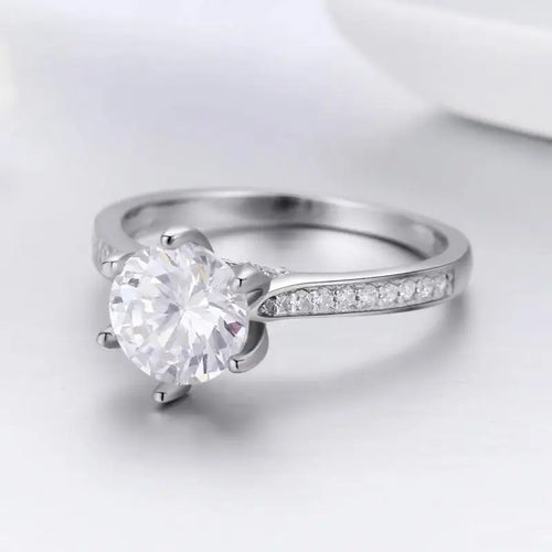 Shiny zircon Ring - 925 sterling silver - Rings
