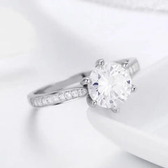 Shiny zircon Ring - 925 sterling silver - Rings