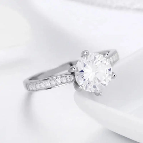 Shiny zircon Ring - 925 sterling silver - Rings