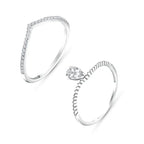 Silver Twin Ring - 925 Sterling silver - Rings