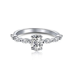 Simple zircon 925 sterling silver ring - Rings