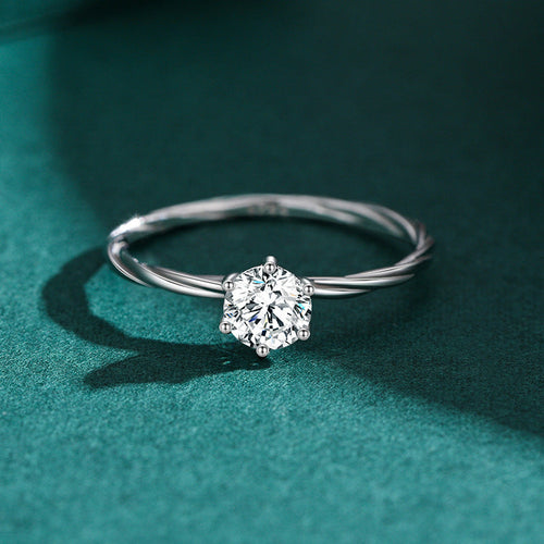 Small Zircon Flower - 925 Silver Ring - fathyibrahim