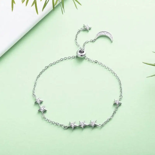 Stars 925 Silver Bracelet - Transparent - Bracelets