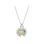 Sun and Moon Necklace - 925 sterling silver - Multi Color