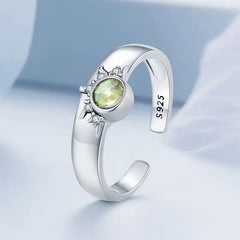 Sun ring - 925 sterling silver - Yellow - Rings