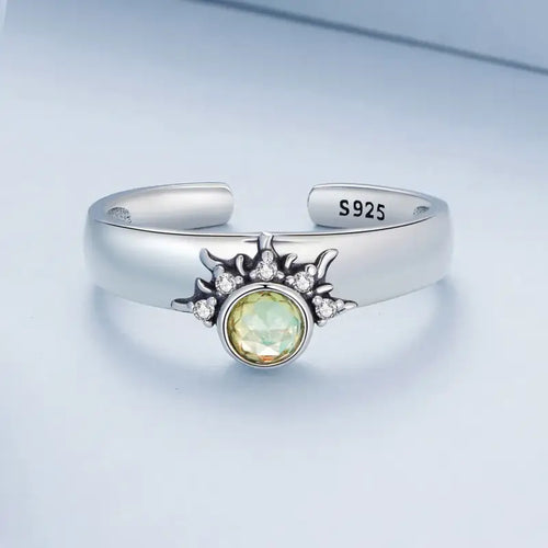 Sun ring - 925 sterling silver - Yellow - Rings