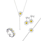 Sunflower 925 Silver Set - Multi Color / 6 - Sets