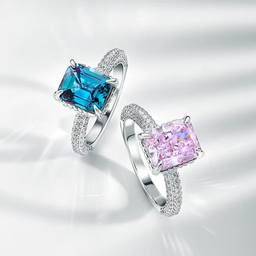 Two gemstone rings.