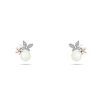 White Pearl Earring - 925 Sterling Silver - fathyibrahim