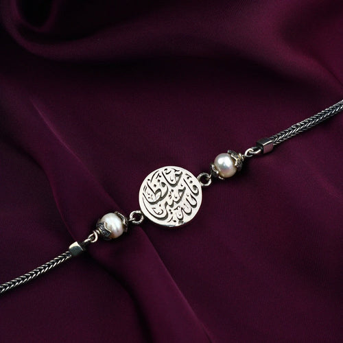 women's silver necklace 925 with two faces - fathyibrahim