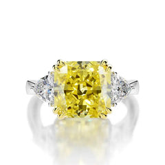 Yellow Chic Ice Crushed 925 Silver Ring - Rings