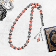 Yusr Rosary inlaid with Natural Fitran ,33 Beads - fathyibrahim