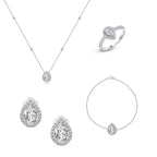 Zircon 925 Silver Set - Transparent / 7 - Sets