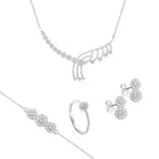Zircon 925 Silver Set - Transparent / 7 - Sets