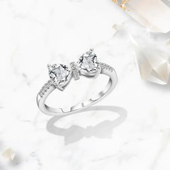 Zircon Bow 925 Silver Ring - Transparent / 7 - Rings