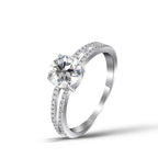 Zircon Engagment ring - 925 Sterling Silver - Rings