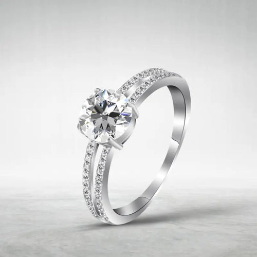 Zircon Engagment ring - 925 Sterling Silver - Rings