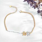 Zircon Flower 925 Silver Bracelet - fathyibrahim