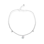Zircon Flowers 925 Silver Bracelet - Transparent - Bracelets