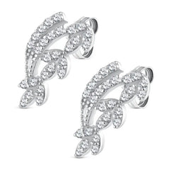 Zircon Leaves 925 Silver Set - Sets