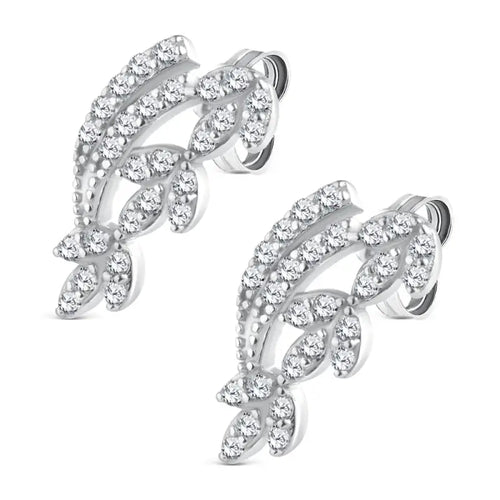 Zircon Leaves 925 Silver Set - Sets