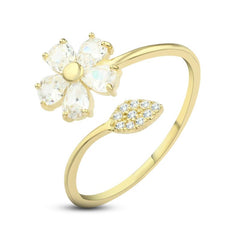 Zircon Rose 925 Silver Ring - fathyibrahim