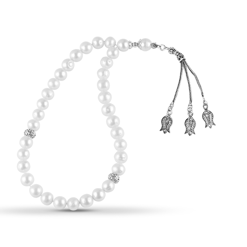 Luxury pearl rosary set in 925 Turkish silver