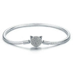 925 Cat Silver Charm Bracelet - Bracelets