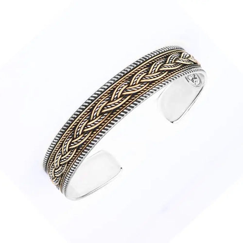 925 Egyptian Silver Bangle for Women with Arabic Design - Bangels