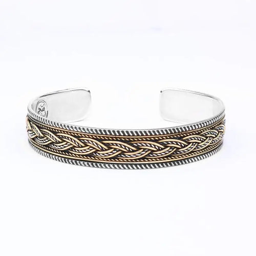 925 Egyptian Silver Bangle for Women with Arabic Design - Bangels