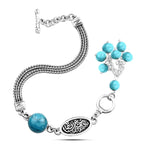 925 Egyptian Silver Bracelet for Women - Turquoise - Bracelets