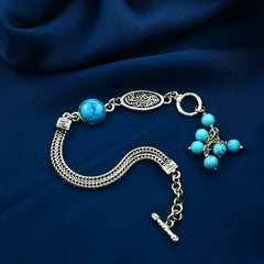 925 Egyptian Silver Bracelet for Women - Turquoise - Bracelets