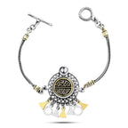 925 Egyptian silver bracelet God is the best protector and He is the Most Merciful of the merciful - Multi Color