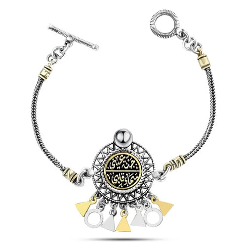 925 Egyptian silver bracelet (The heaven of my eyes the sky of my heart) - Multi Color - Bracelets