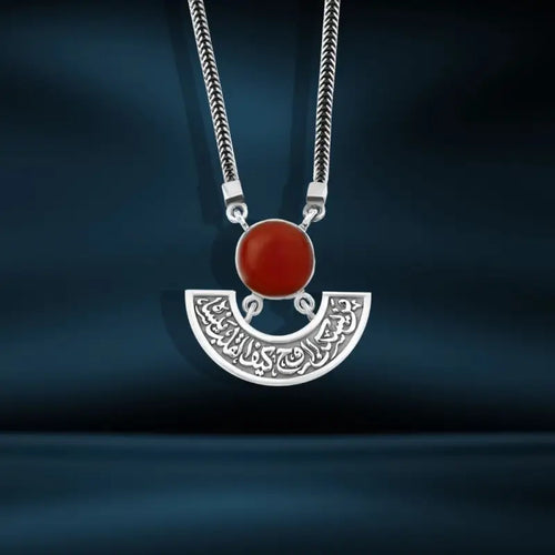925 Egyptian Silver Necklace For Women - Brown