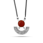 925 Egyptian Silver Necklace For Women - Brown