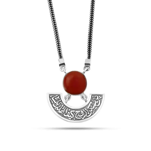 925 Egyptian Silver Necklace For Women - Brown