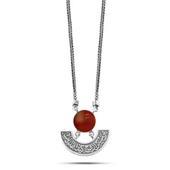 925 Egyptian Silver Necklace For Women - Brown - NECKLACES