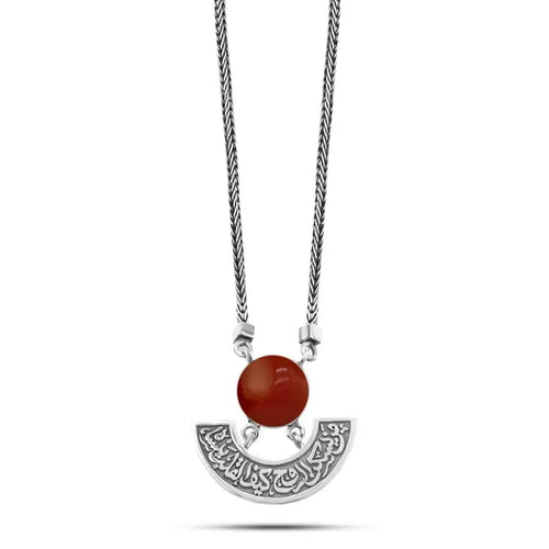 925 Egyptian Silver Necklace For Women - Brown - NECKLACES