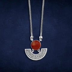 925 Egyptian Silver Necklace For Women - Brown - NECKLACES