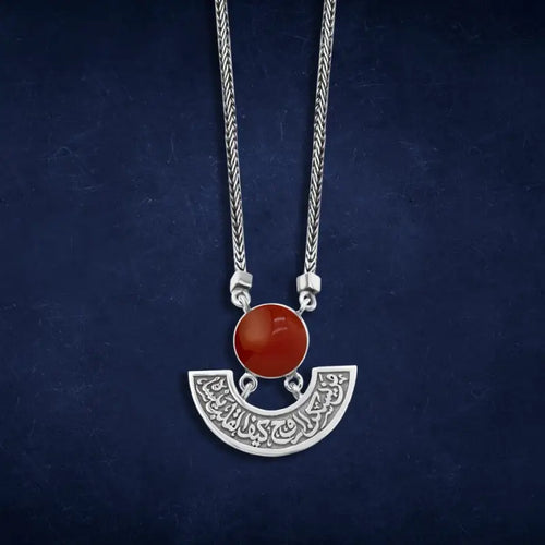 925 Egyptian Silver Necklace For Women - Brown - NECKLACES