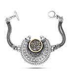 925 Egyptian Women Silver Bracelet - Multi Color - Bracelets
