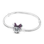 925 Silver Charms Bracelet with Minnie Mouse Clasp - fathyibrahim