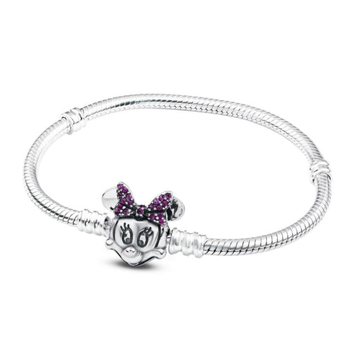 925 Silver Charms Bracelet with Minnie Mouse Clasp - fathyibrahim