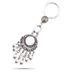 925 Silver Keychain with Pearl Stone - White - Keychain