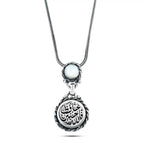925 Silver Women Necklace, Crowned with a Mother of Pearl Stone, Egyptian Handmade - fathyibrahim