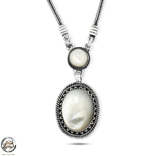 925 Silver Women Necklace Crowned with Pearl Stone - fathyibrahim