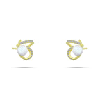 925 sterling silver earrings plated with 18k gold in an open heart shape - fathyibrahim