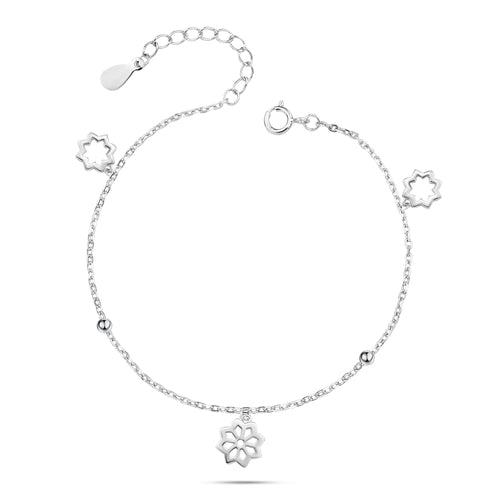 925 sterling silver flower bracelet - fathyibrahim
