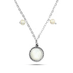 925 sterling silver Necklace Arabic Style With Pearl Stone - fathyibrahim
